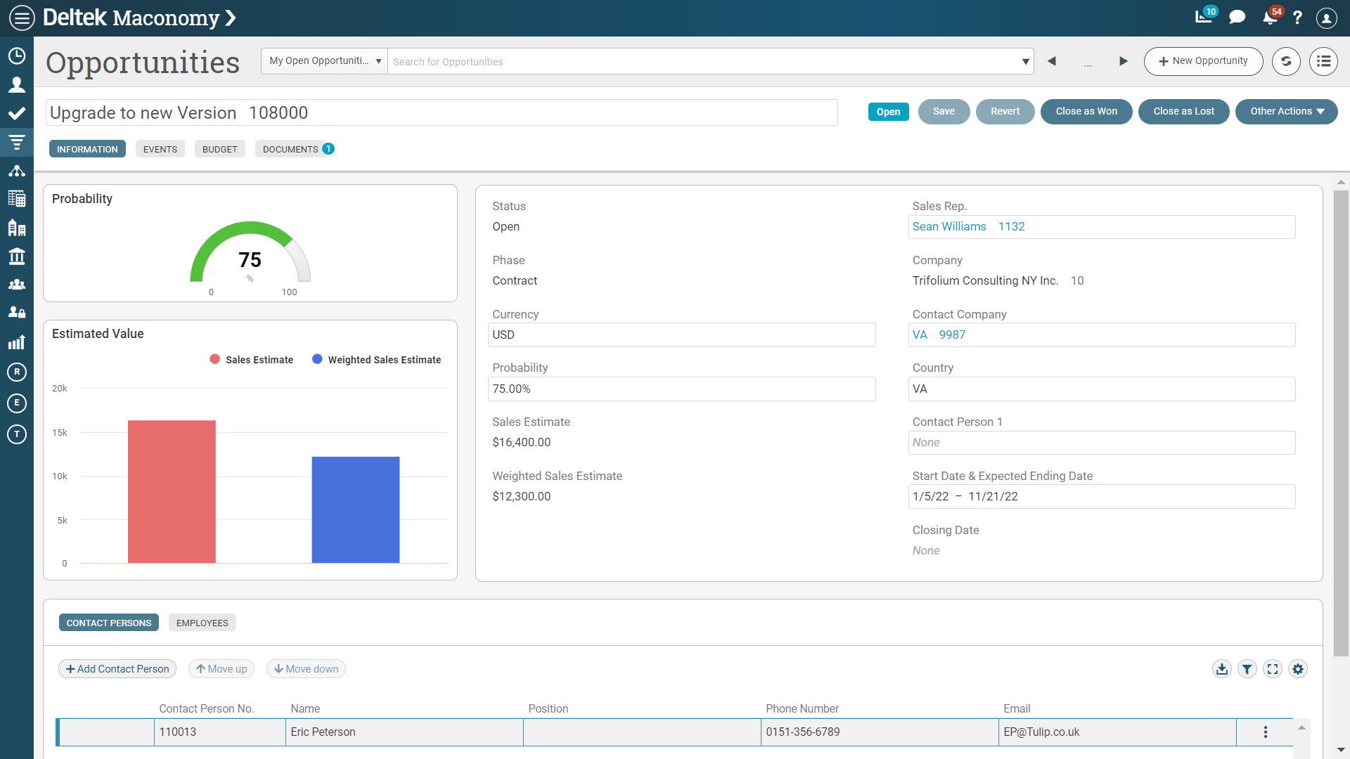 Maconomy CRM